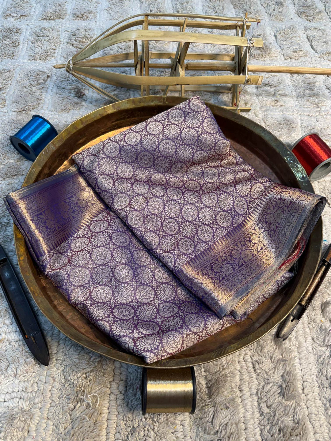 Eccentric zari weave Softsilk Banarasi Saree