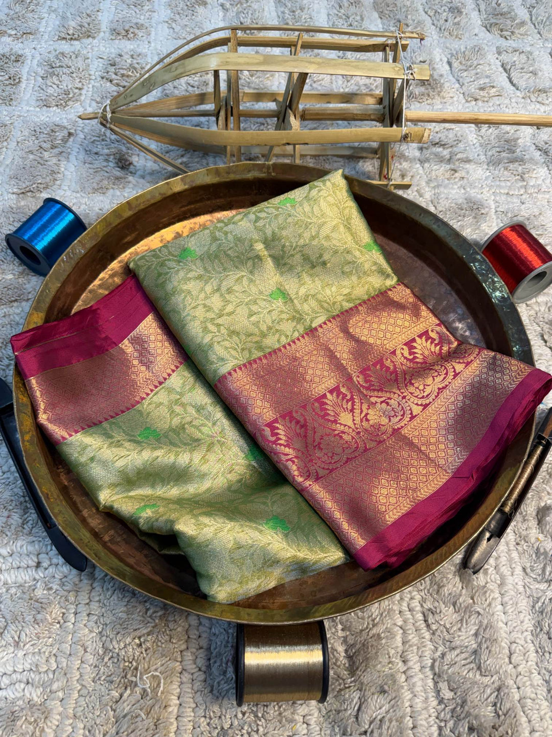 Eccentric zari weave Softsilk Banarasi Saree