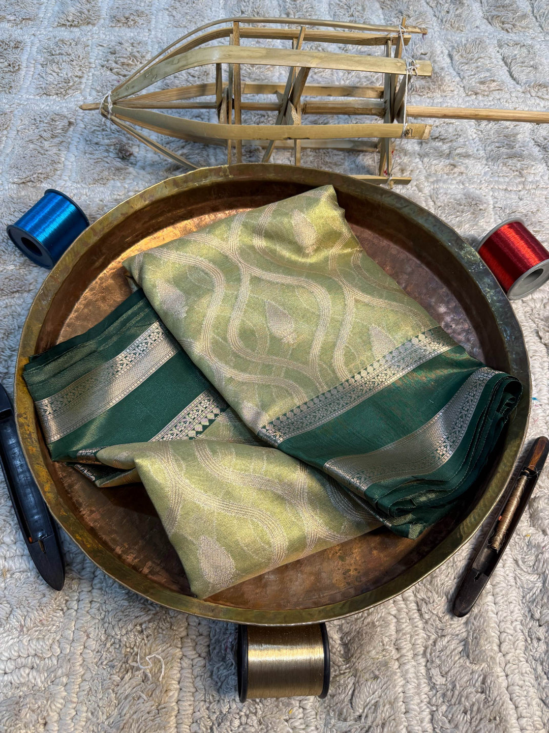 Eccentric zari weave Softsilk Banarasi Saree