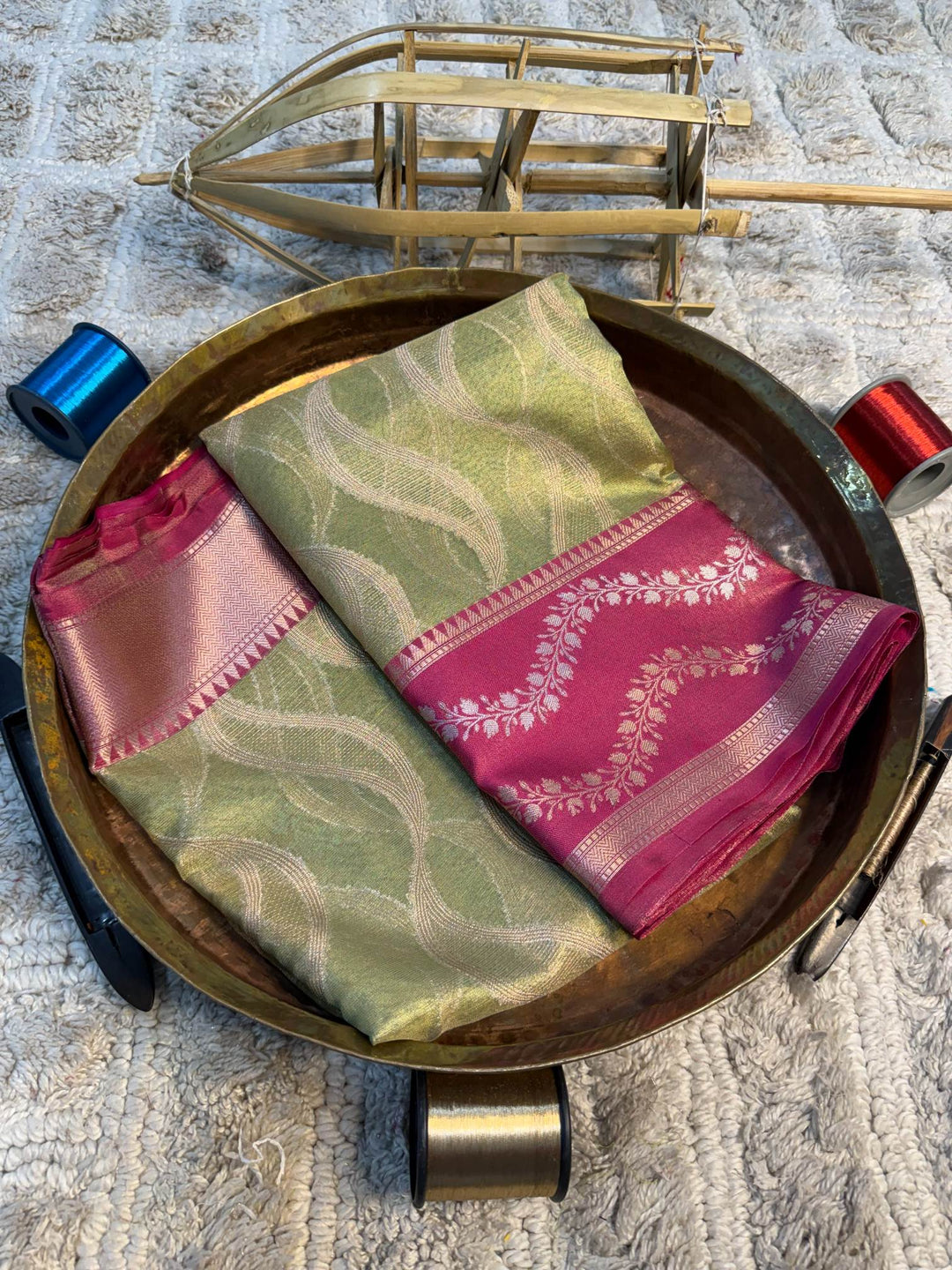 Eccentric zari weave Softsilk Banarasi Saree