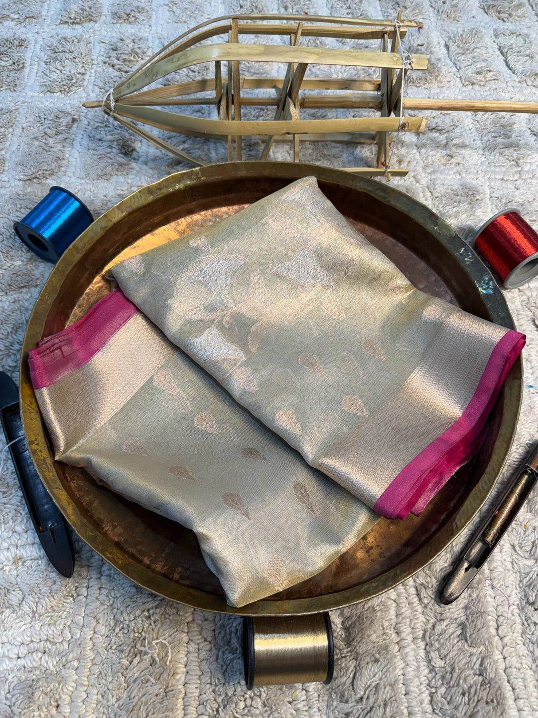 Eccentric zari weave Softsilk Banarasi Saree