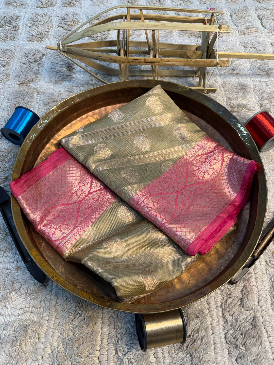 Eccentric zari weave Softsilk Banarasi Saree