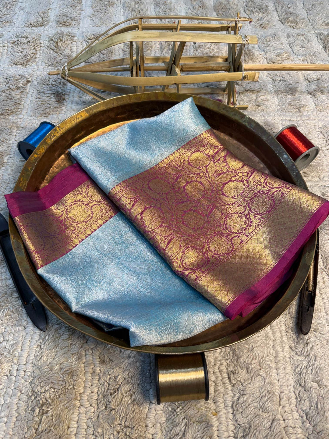 Eccentric zari weave Softsilk Banarasi Saree