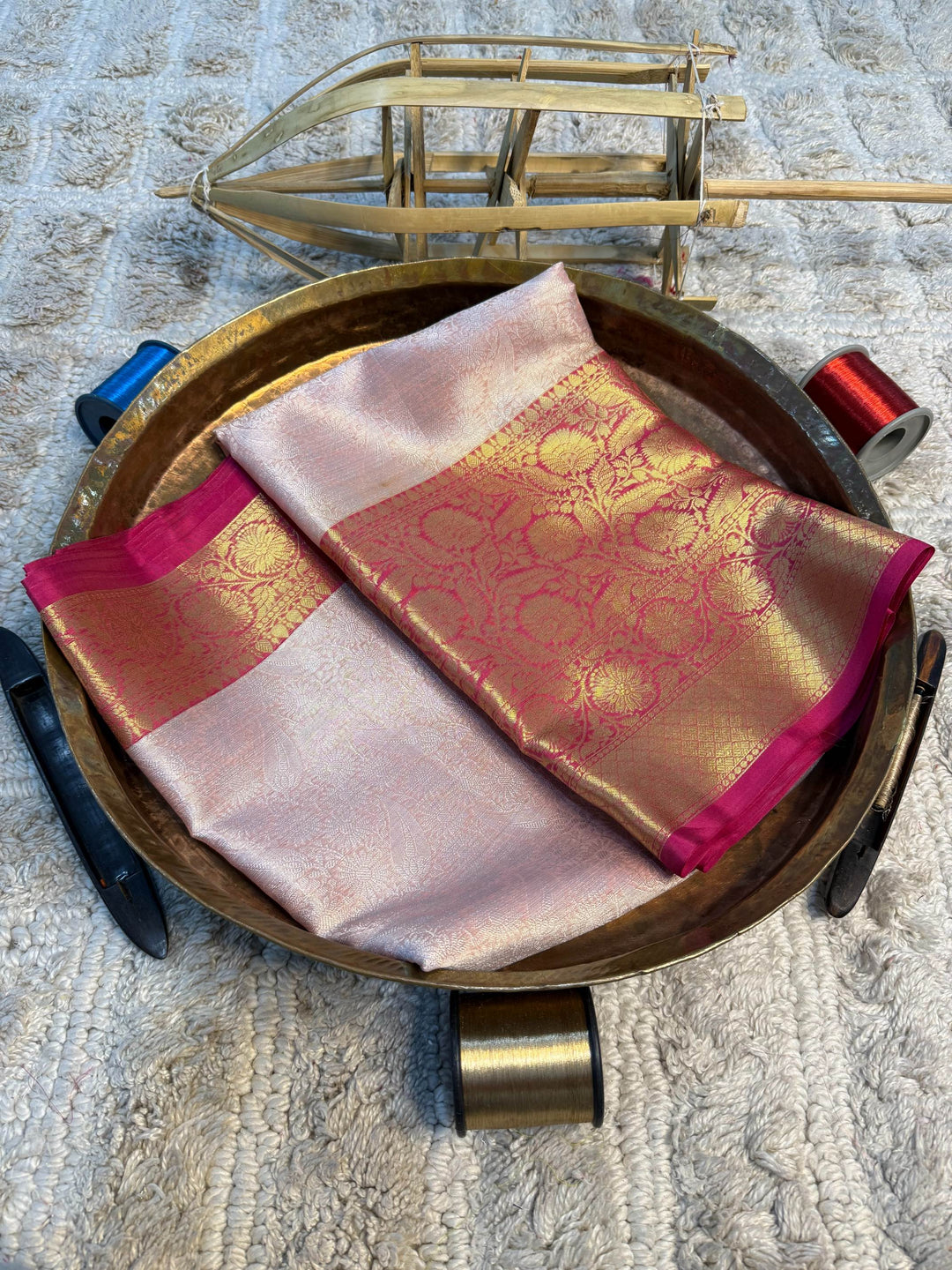 Eccentric zari weave Softsilk Banarasi Saree