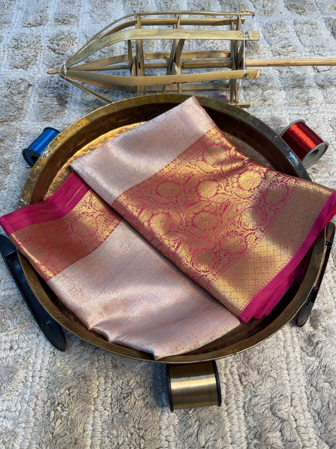 Eccentric zari weave Softsilk Banarasi Saree