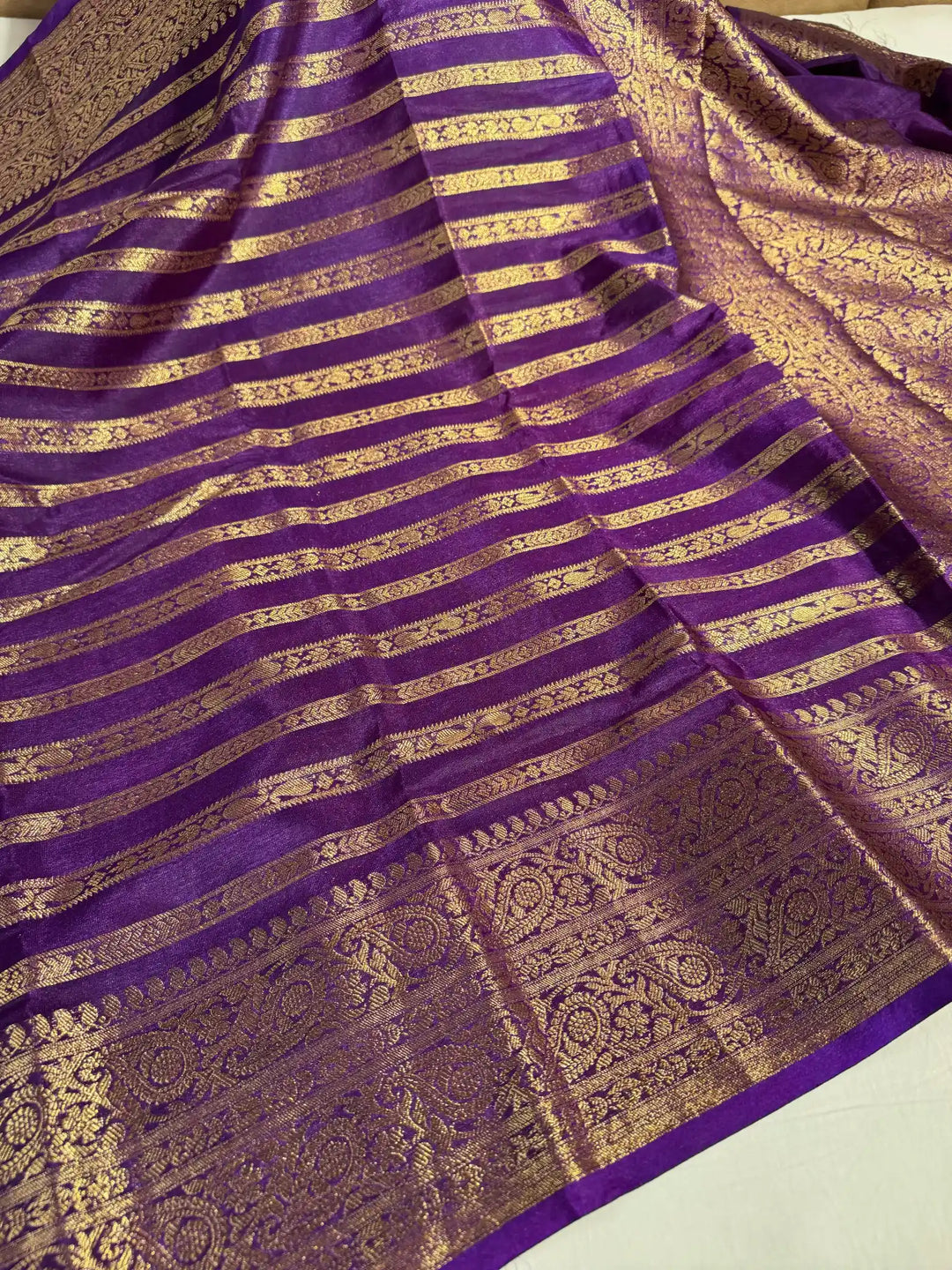 Aarti Ravi mam inspired warm silk purple shade saree