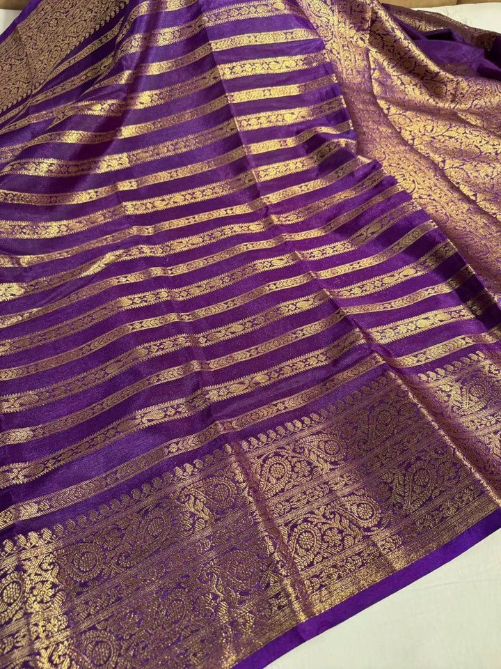 Aarti Ravi mam inspired warm silk purple shade saree
