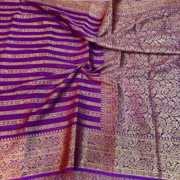 Aarti Ravi mam inspired warm silk purple shade saree