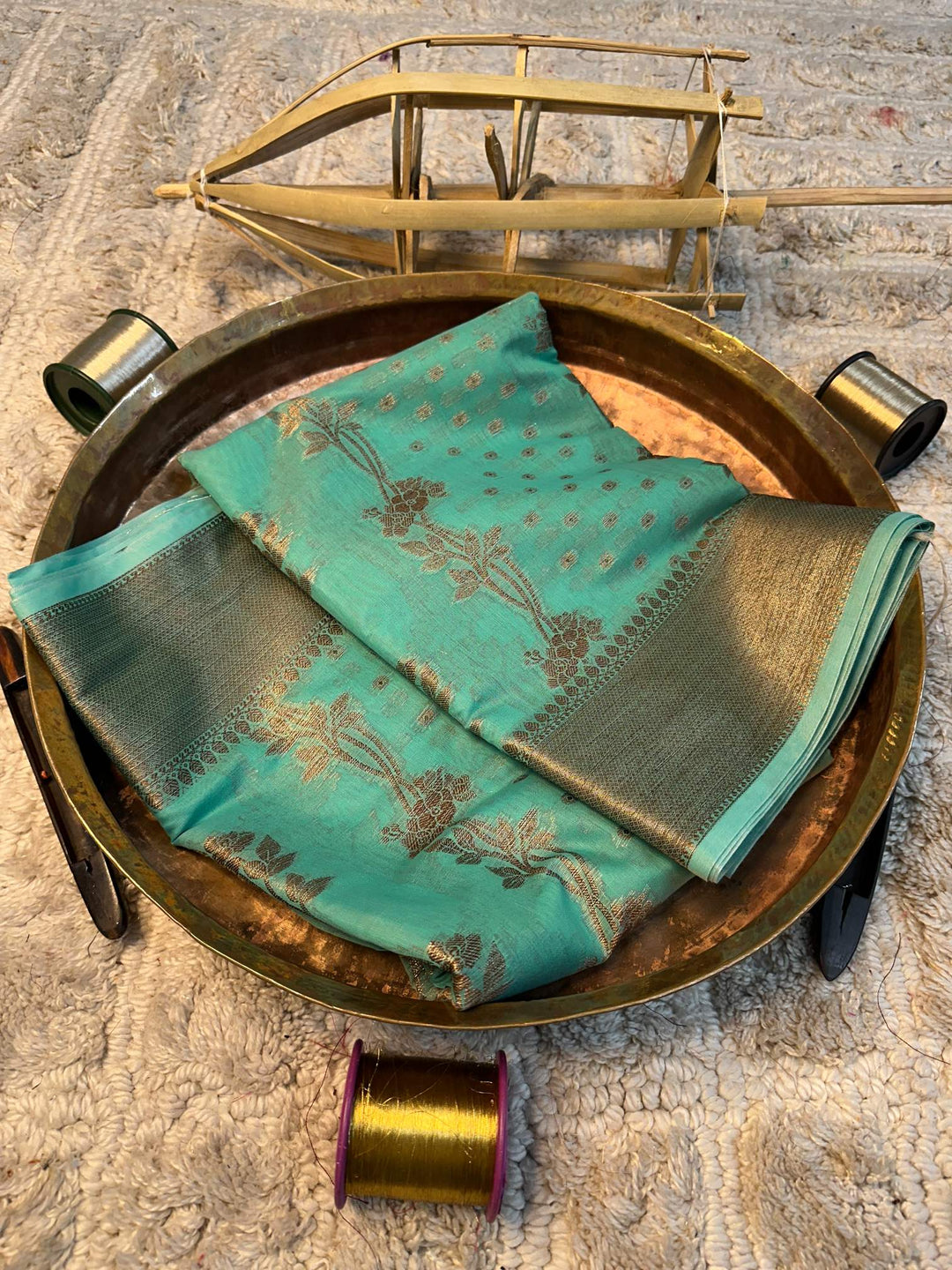 Soft Cotton Silk Antique Zari Banarasi Saree