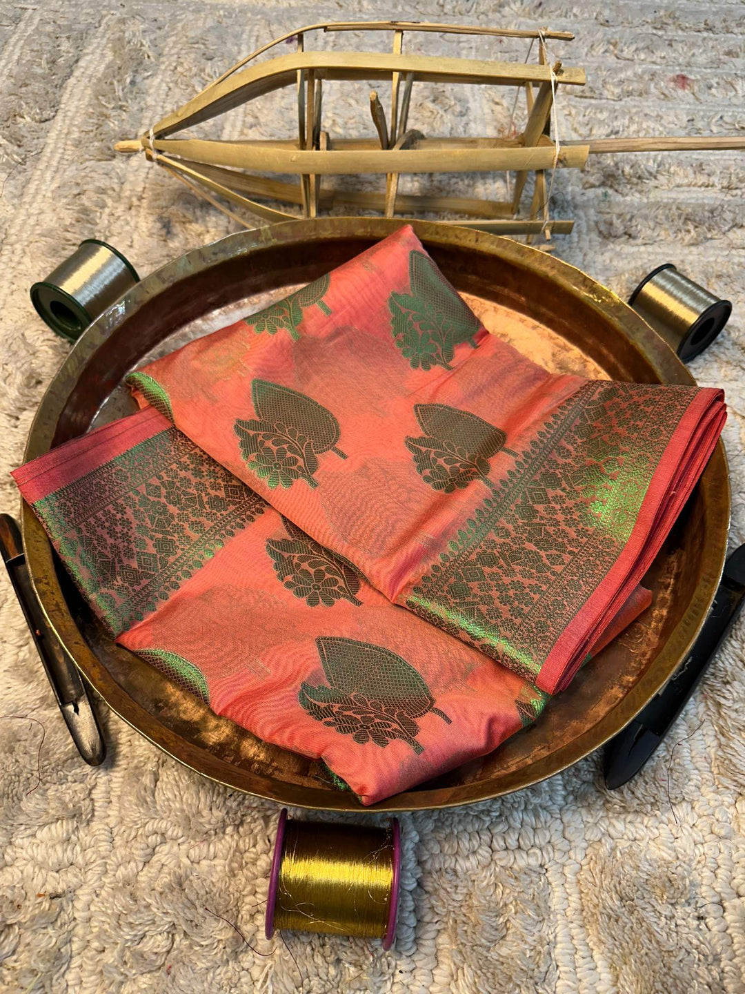 Soft Cotton Silk Antique Zari Banarasi Saree