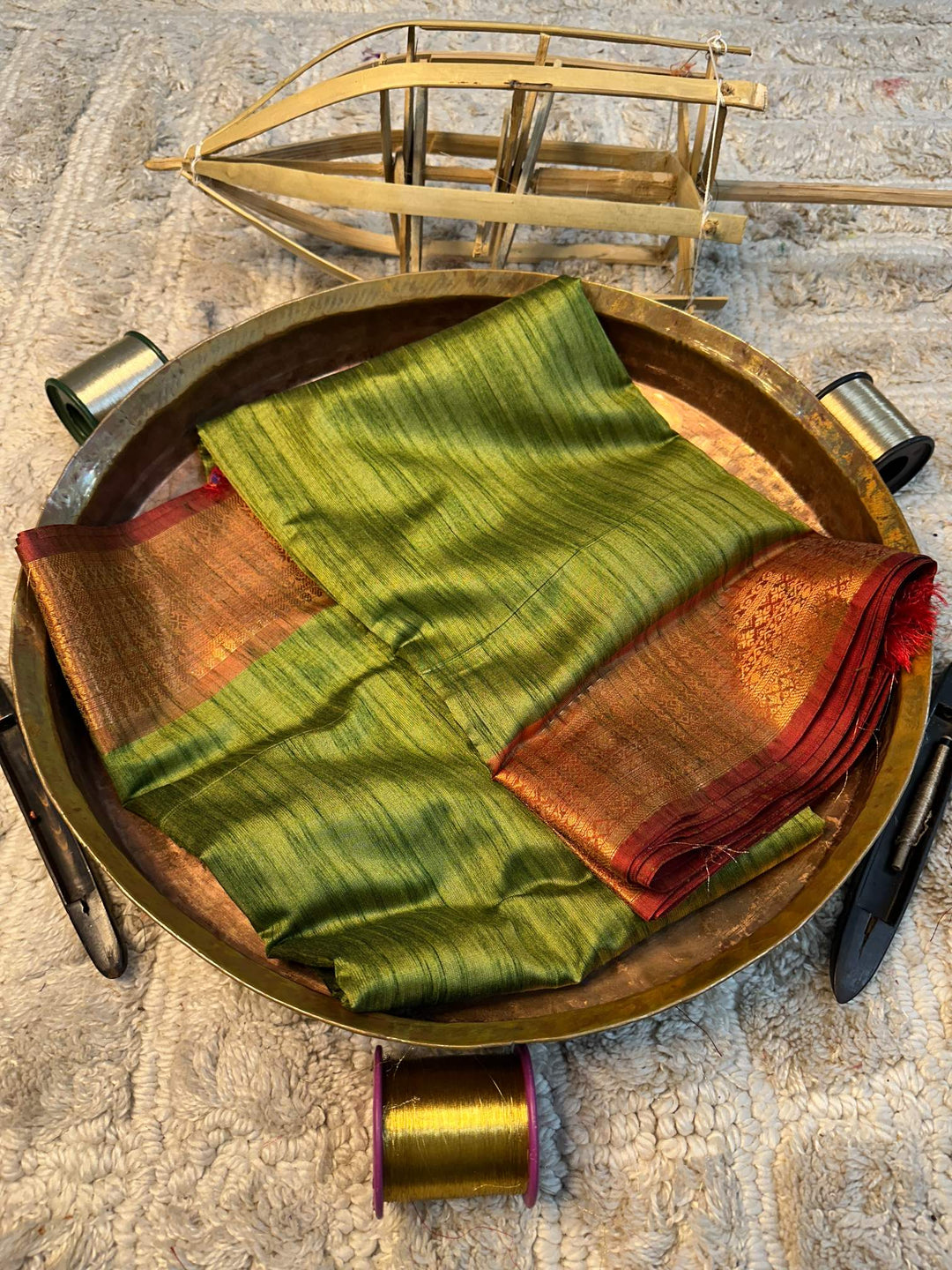 Soft Cotton Silk Antique Zari Banarasi Saree