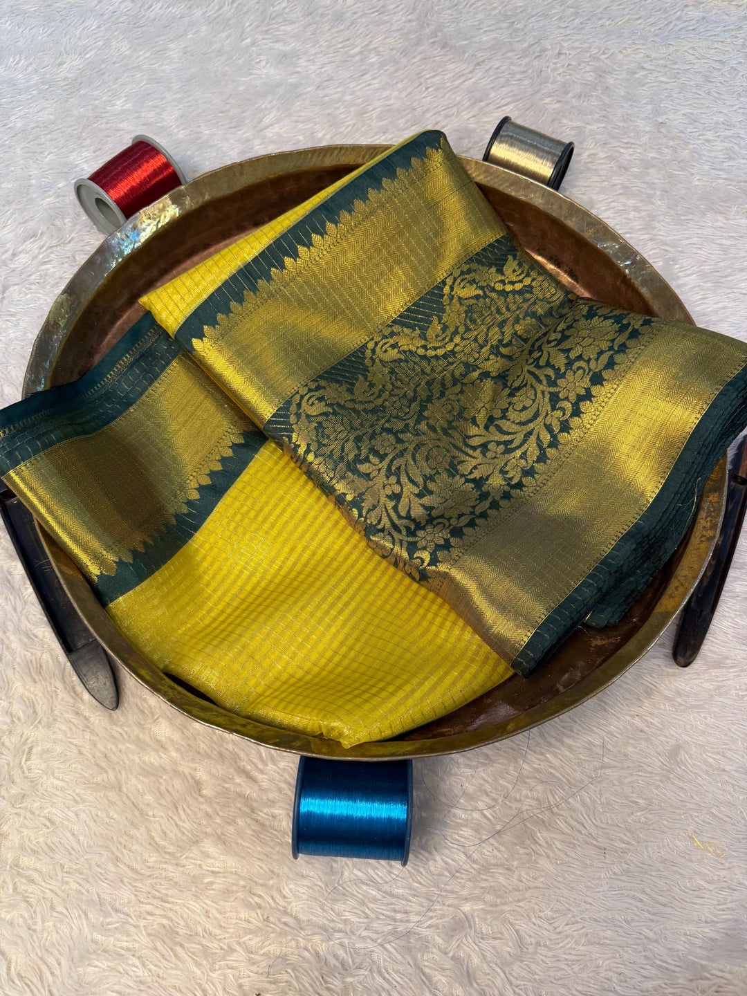 Eccentric Zari weave Softsilk Banarasi Saree