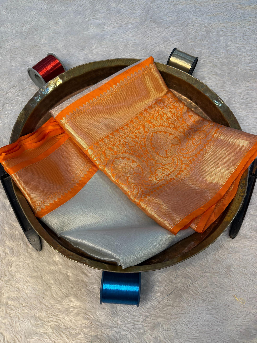 Eccentric Zari weave Softsilk Banarasi Saree