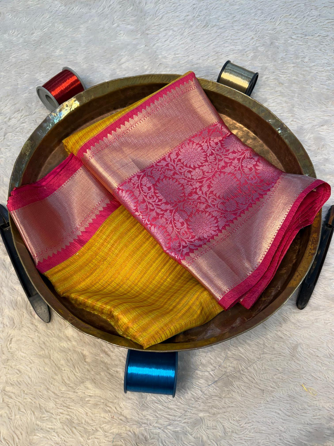 Eccentric Zari weave Softsilk Banarasi Saree