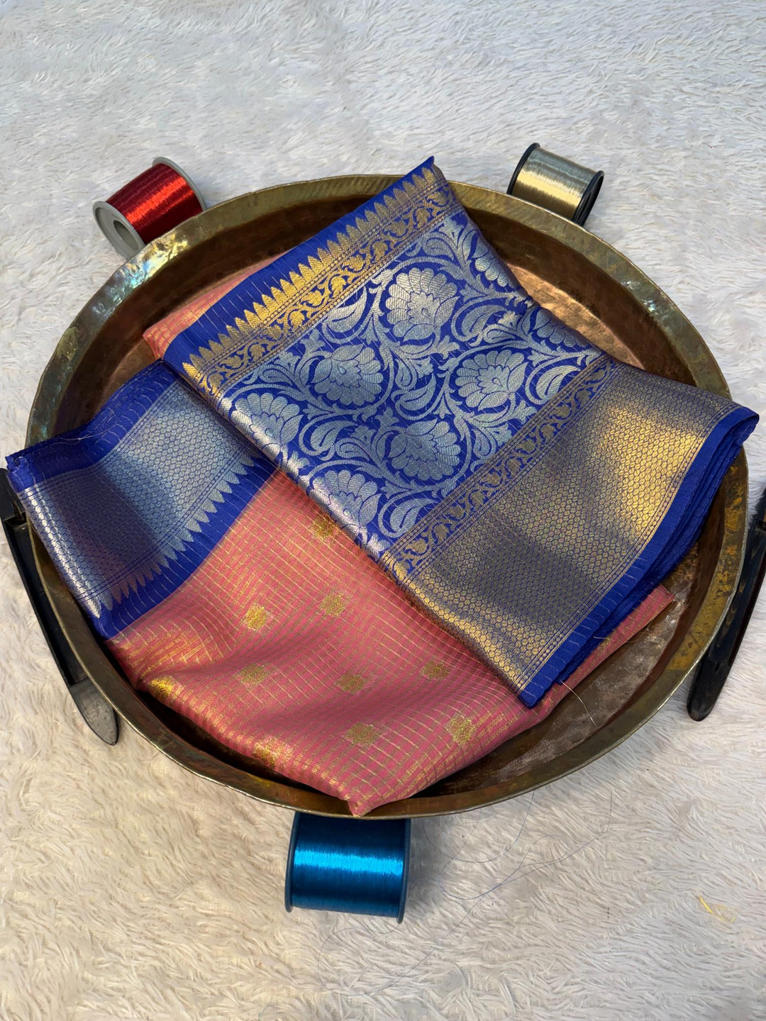 Eccentric Zari weave Softsilk Banarasi Saree