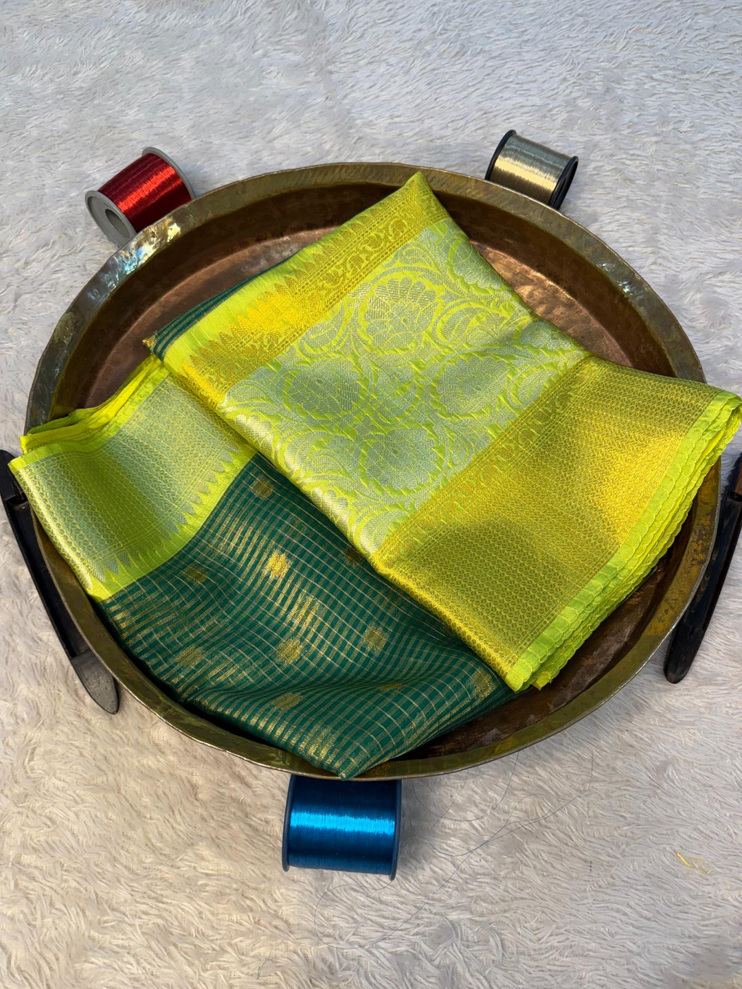 Eccentric Zari weave Softsilk Banarasi Saree