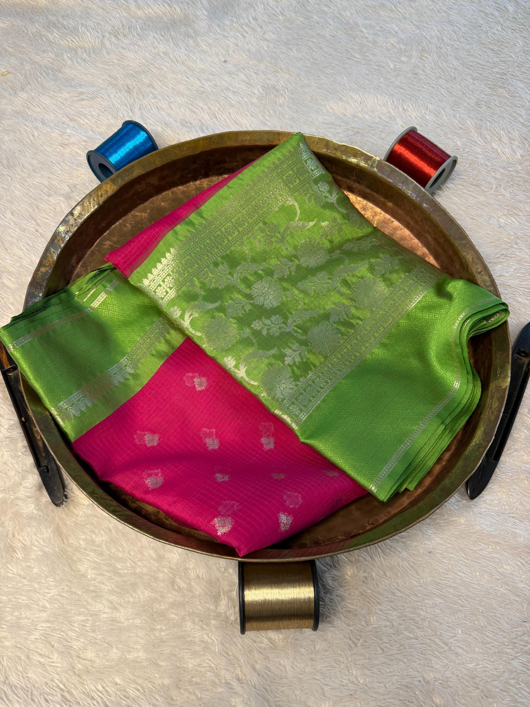 Eccentric Zari weave Softsilk Banarasi Saree