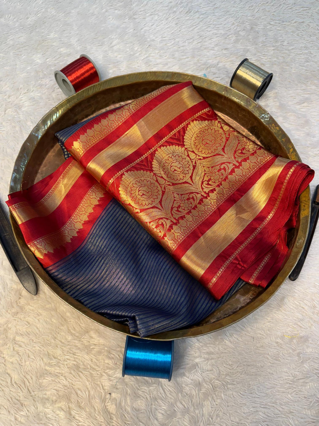 Eccentric Zari weave Softsilk Banarasi Saree