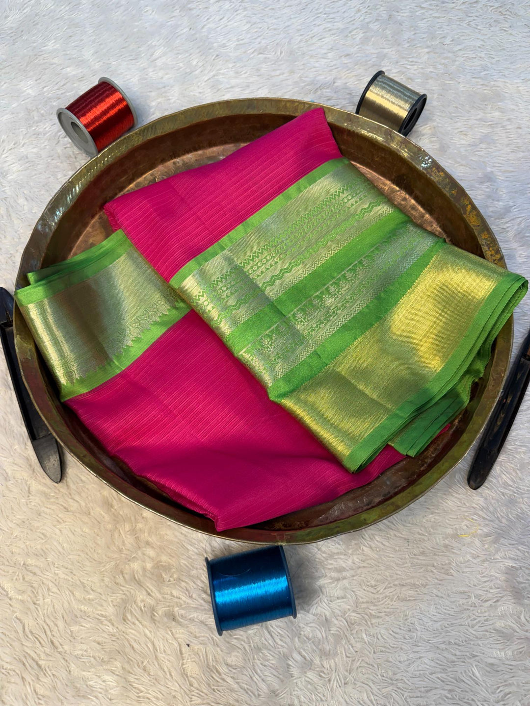 Eccentric Zari weave Softsilk Banarasi Saree