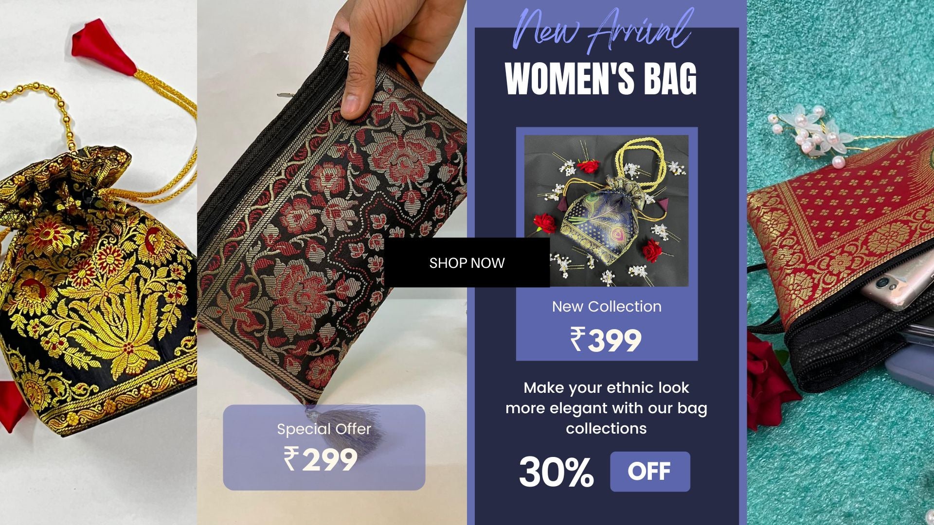 Banarasi potli bags