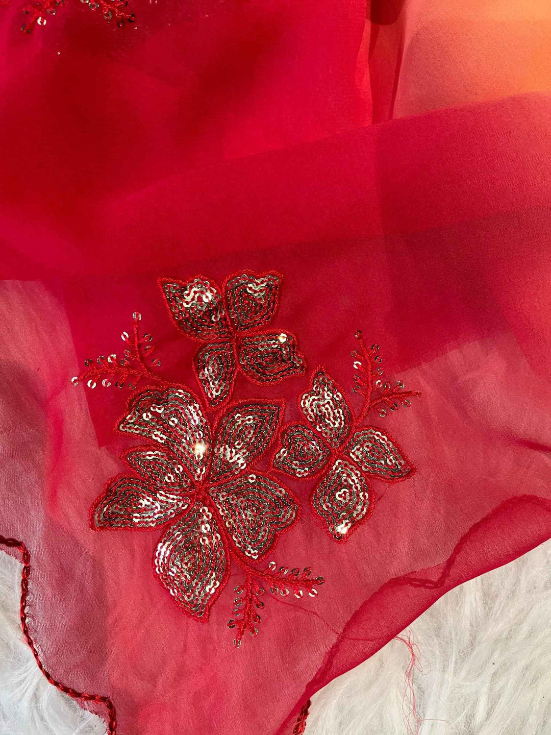 Bollywood Style Shiffon Saree with Multi Colour and Sequence Work