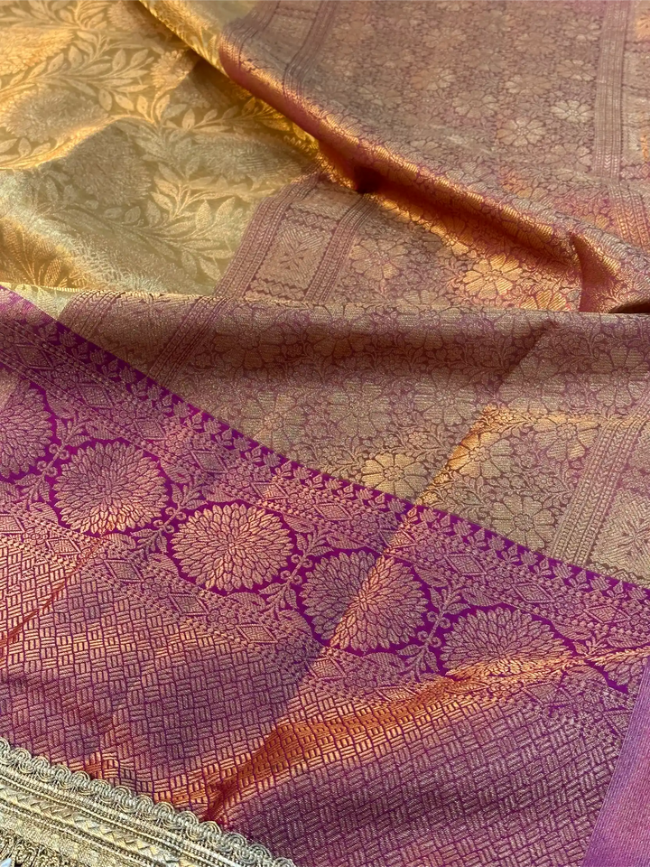 Bridal Kanjivaram Tissue Silk Brocade Designer Banarasi Saree