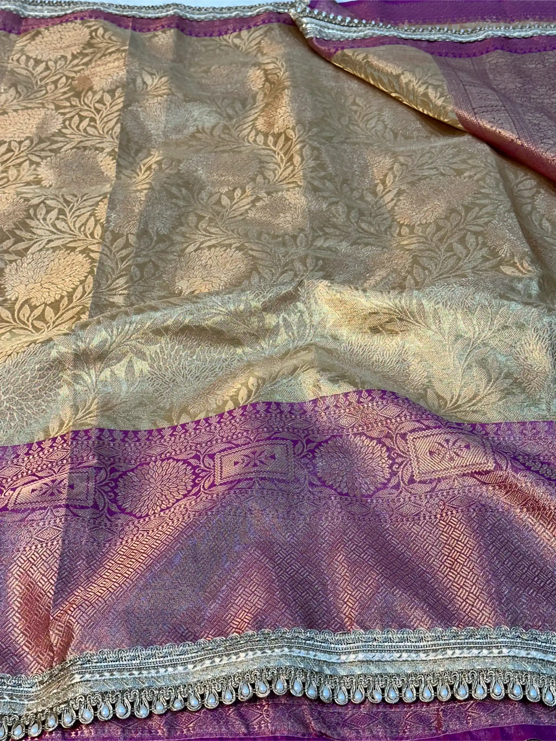 Bridal Kanjivaram Tissue Silk Brocade Designer Banarasi Saree
