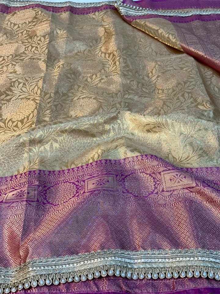 Bridal Kanjivaram Tissue Silk Brocade Designer Banarasi Saree
