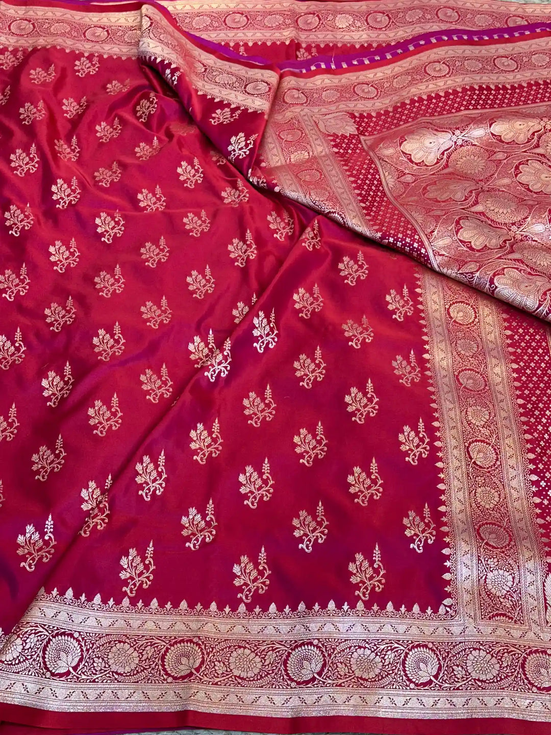 Bridal Pink Mashru Katan Silk Banarasi Saree