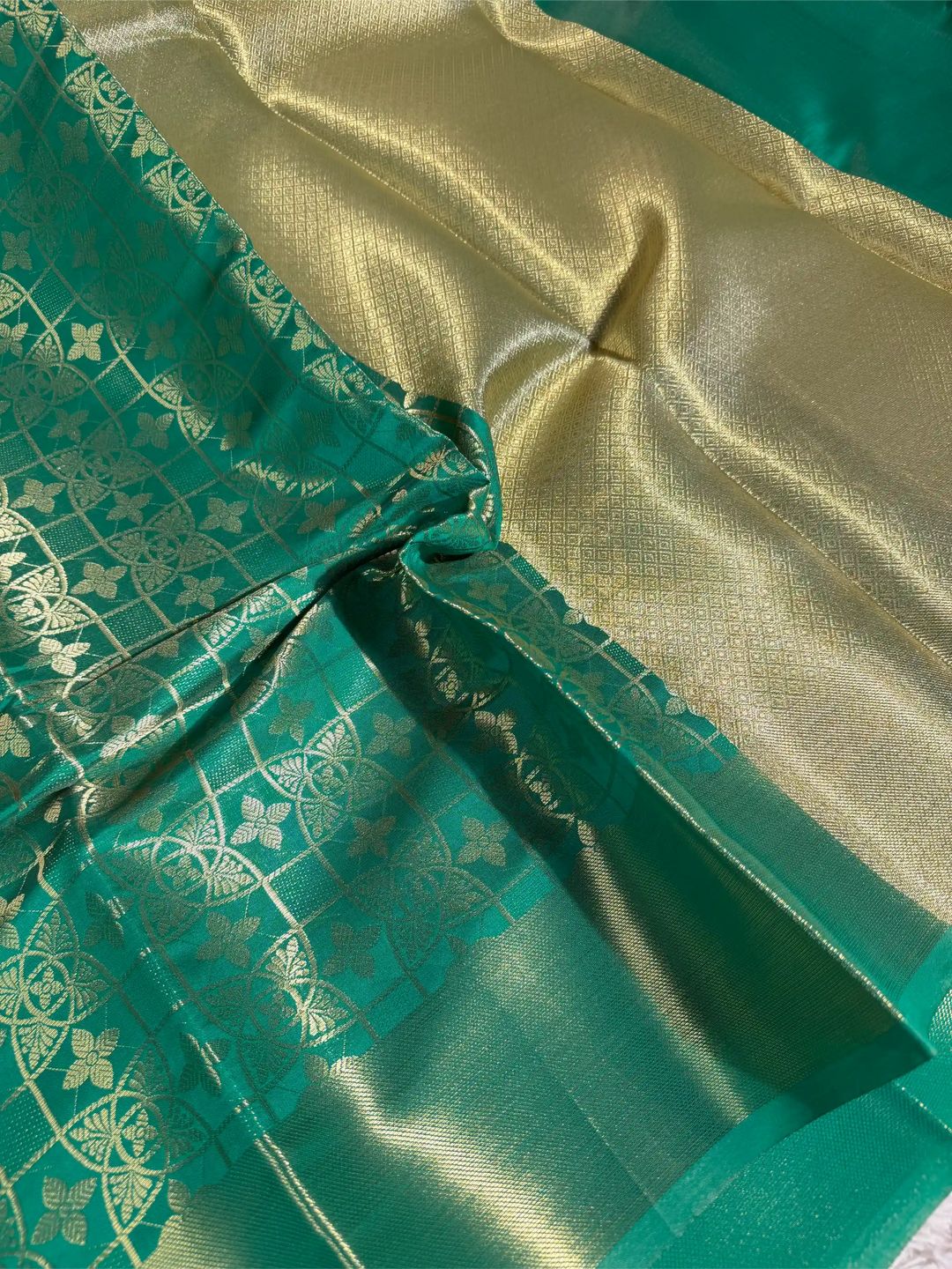 Bright Green Traditional Softsilk Banarasi Saree