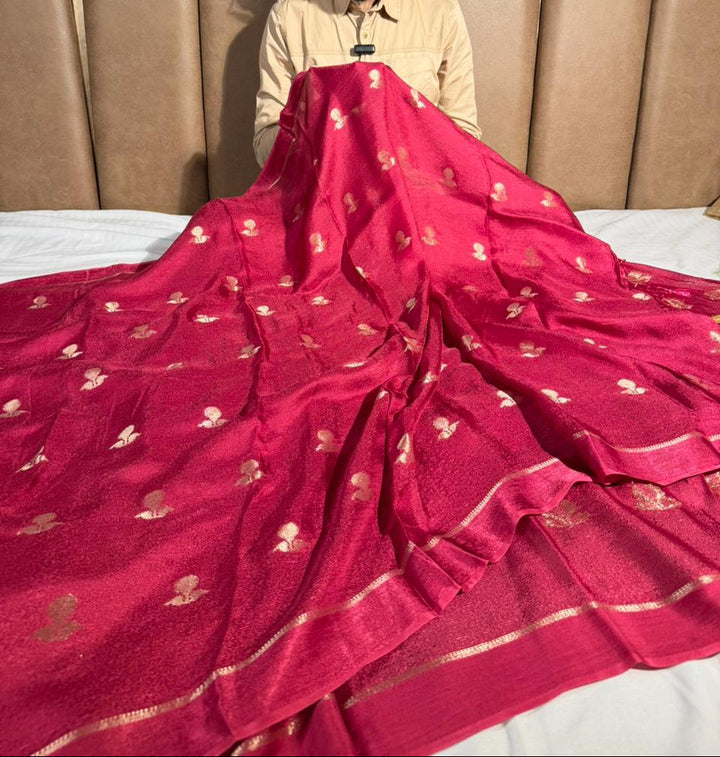 Bright Rani viscose Georgette Banarasi Saree