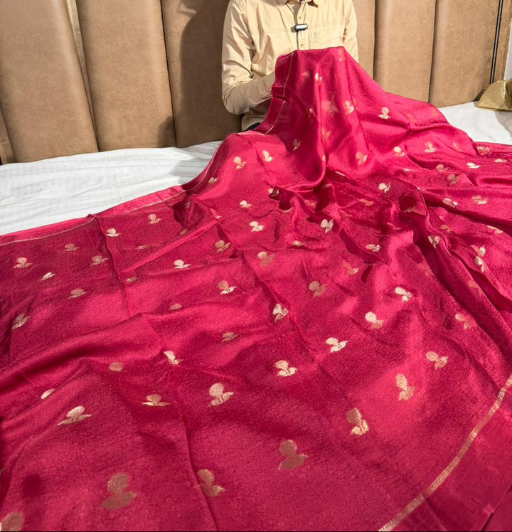 Bright Rani viscose Georgette Banarasi Saree