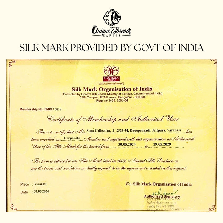 Dual Shaded Sapphire Pure Tissue Silk Banarasi Saree