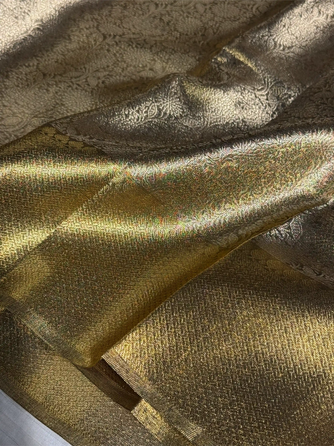 Copper Tissue Silk Embossed Banarasi Saree