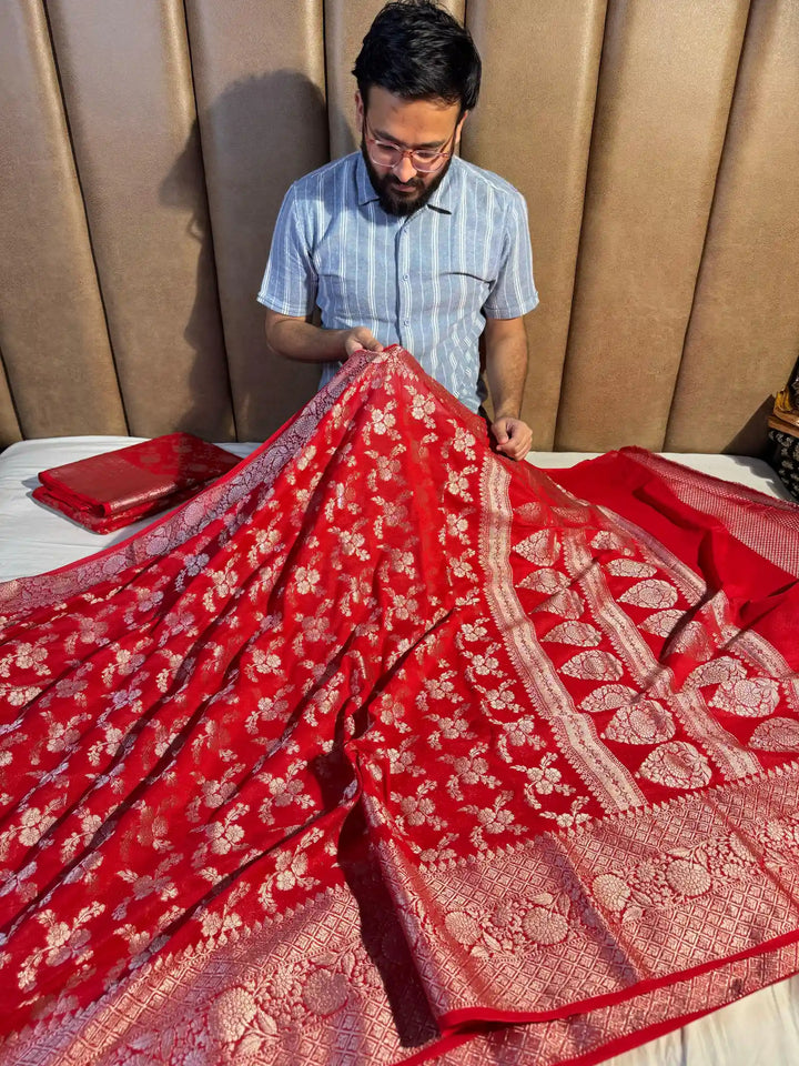 Crape Georgette Banarasi Saree