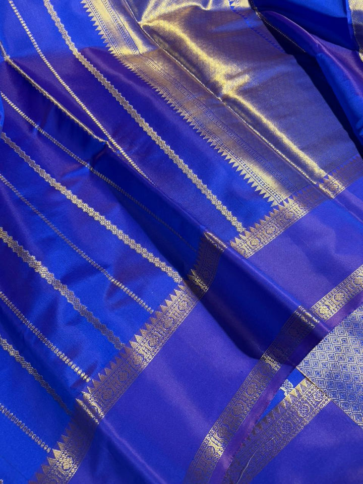 Dhoop Chaon Softsilk Traditional Heritage Stripes Weave Banarasi Saree