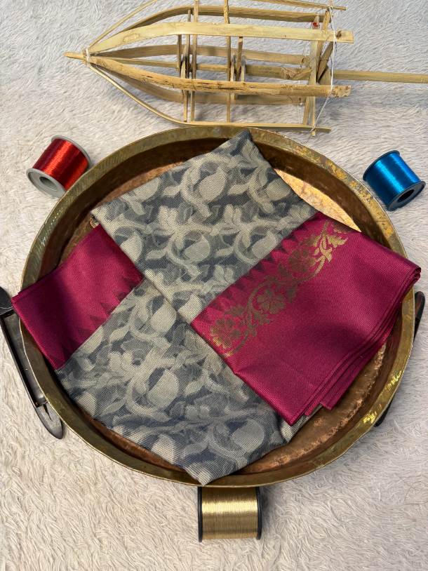 Eccentric zari weave Softsilk Banarasi Saree