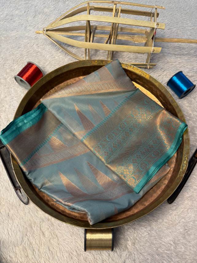 Eccentric zari weave Softsilk Banarasi Saree