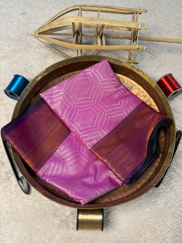 Eccentric zari weave Softsilk Banarasi Saree