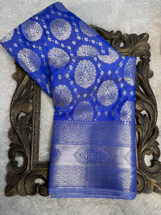 Eccentric zari weave Softsilk Banarasi Saree