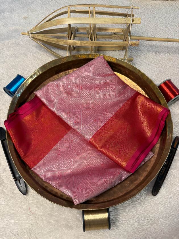 Eccentric zari weave Softsilk Banarasi Saree