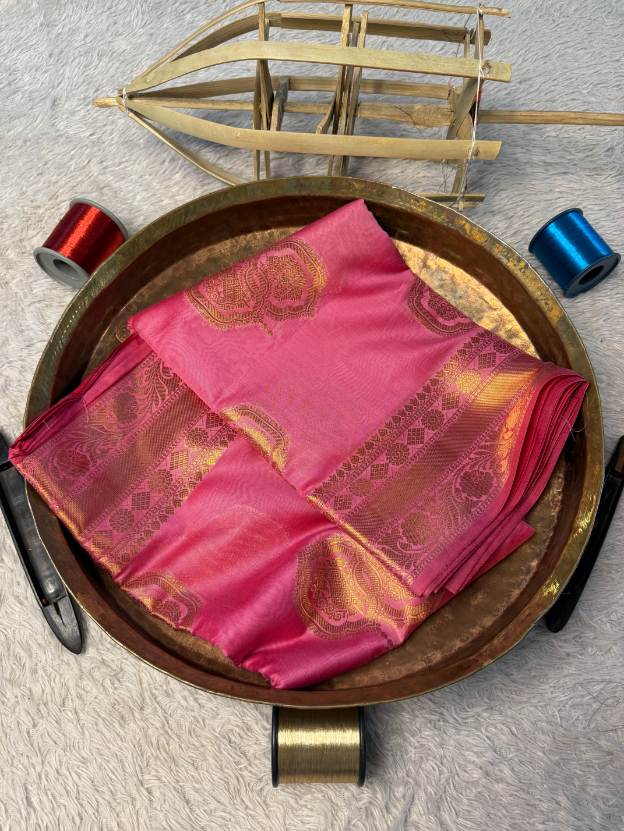 Eccentric zari weave Softsilk Banarasi Saree