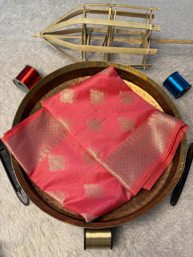 Eccentric zari weave Softsilk Banarasi Saree