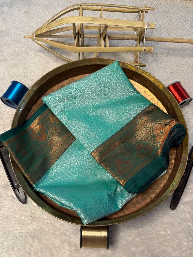 Eccentric zari weave Softsilk Banarasi Saree