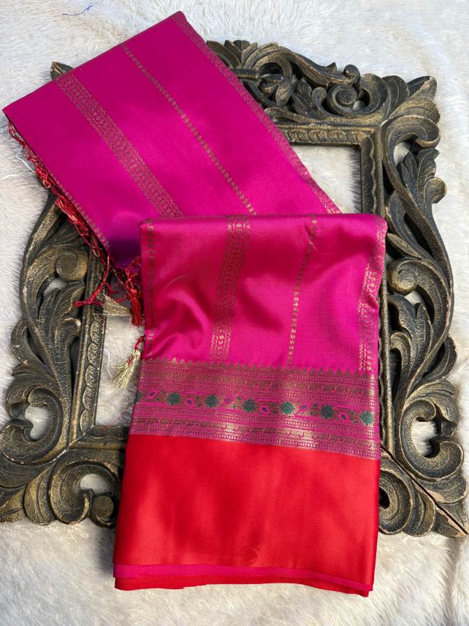 Eccentric zari weave Softsilk Banarasi Saree