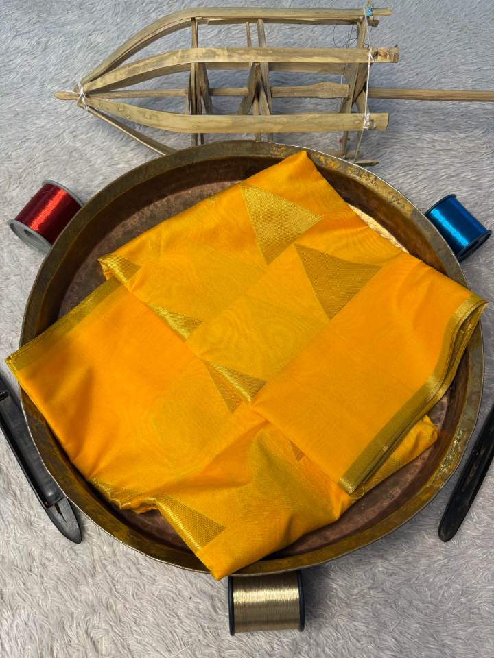 Eccentric zari weave Softsilk Banarasi Saree