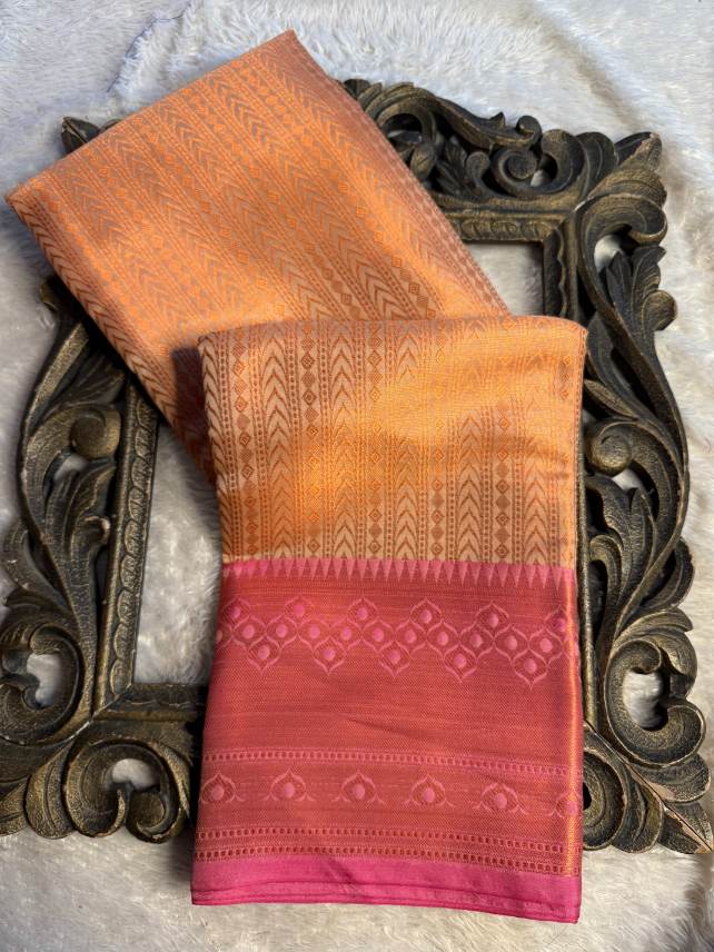 Eccentric zari weave Softsilk Banarasi Saree
