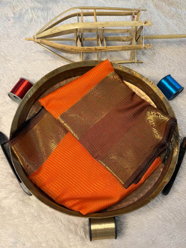 Eccentric zari weave Softsilk Banarasi Saree