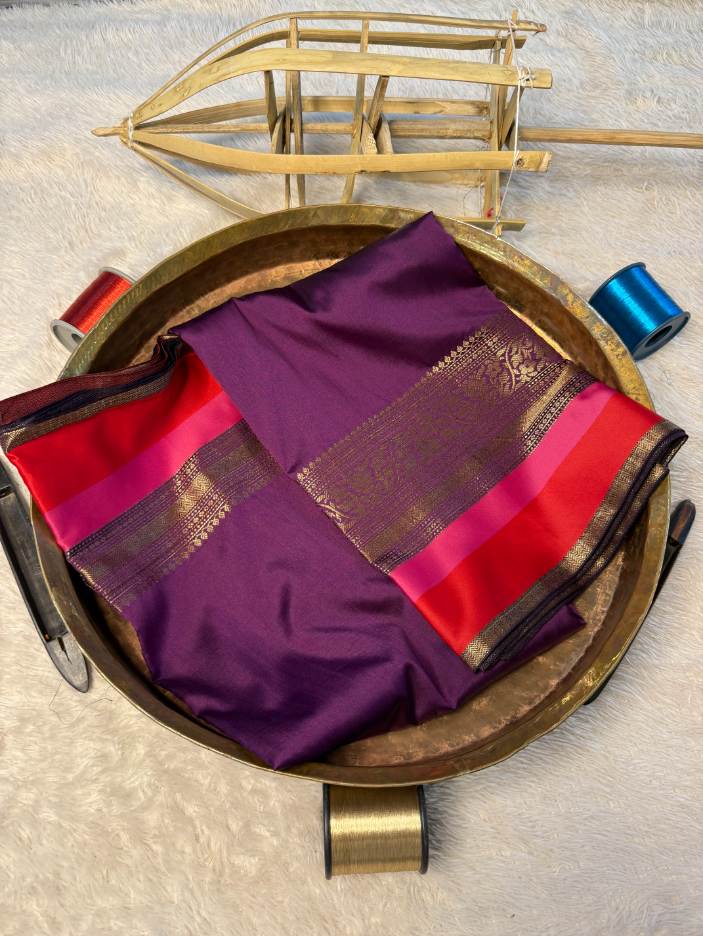 Eccentric zari weave Softsilk Banarasi Saree
