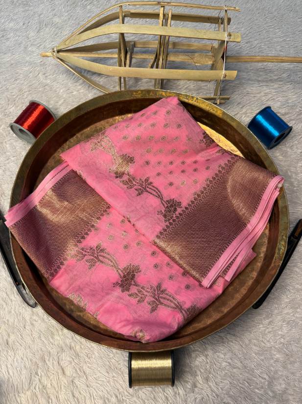 Eccentric zari weave Softsilk Banarasi Saree
